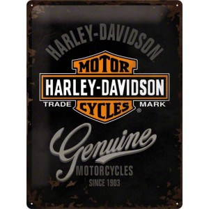 Tin Sign Harley-Davidson Genuine Logo