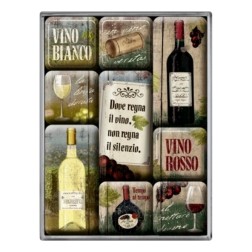 Magneet set Vino Italiano- Nostalgic Art