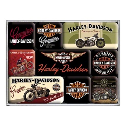 HARLEY-DAVIDSON Bikes Magneet set- Nostalgic Art