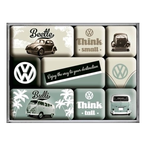Volkswagen Beetle Bulli - Magneet set- Nostalgic Art