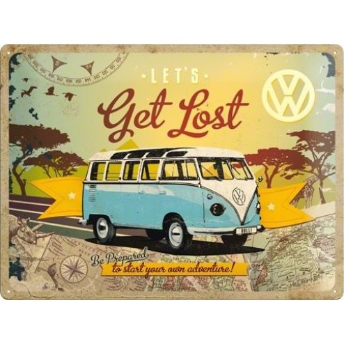 VW Lets gets lost Tin Sign 30x40cm