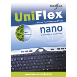 Antibakterieller Tastaturschutz Folie Uniflex nano