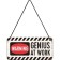 Hangbord  Hanging Sign Genius at Work 20x10cm.Nostalgic Art